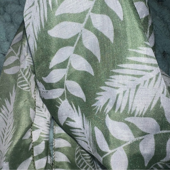 Juncture Green Leaf Print Infinity Scarf - Picture 5 of 6